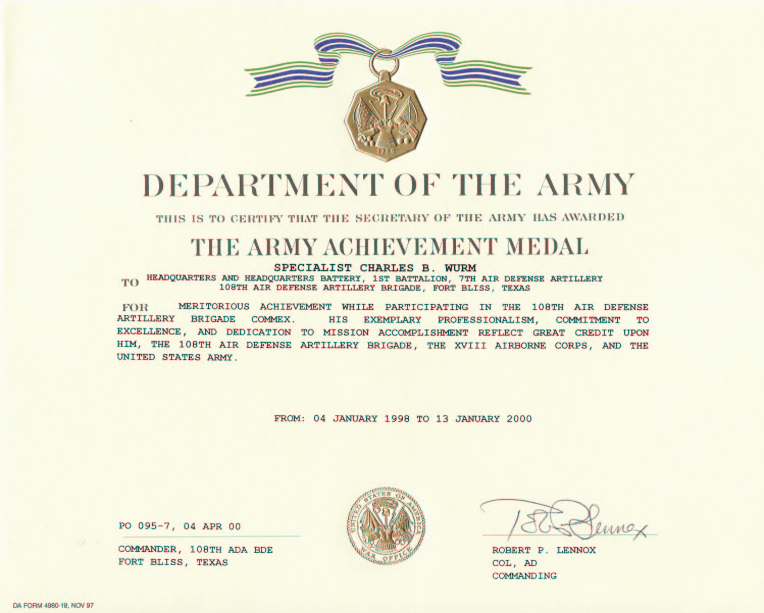 Army Certificate Of Appreciation Template - Sampletemplate.my.id